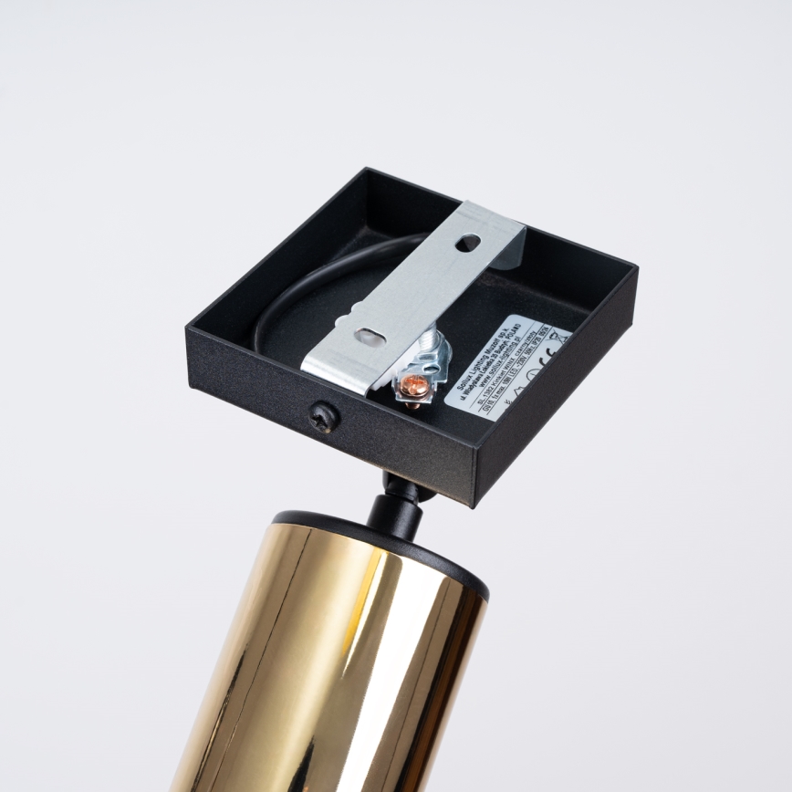 Προβολέας τοίχου WINX 1xGU10/10W/230V μαύρο/χρυσαφί