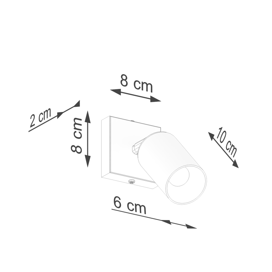 Προβολέας τοίχου WINX 1xGU10/10W/230V μαύρο/χρυσαφί