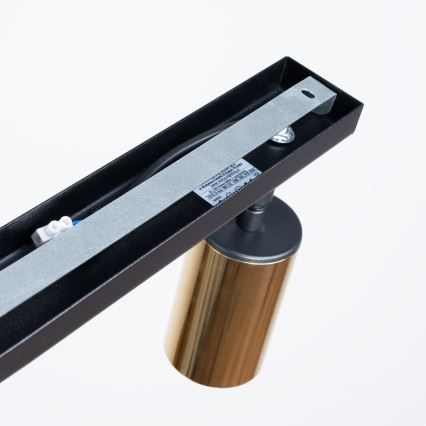 Φωτιστικό σποτ WINX 2xGU10/10W/230V μαύρο/χρυσαφί