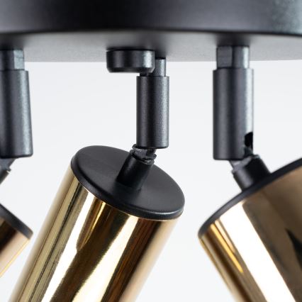 Φωτιστικό σποτ WINX 3xGU10/10W/230V μαύρο/χρυσαφί