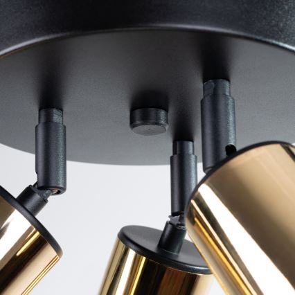 Φωτιστικό σποτ WINX 3xGU10/10W/230V μαύρο/χρυσαφί