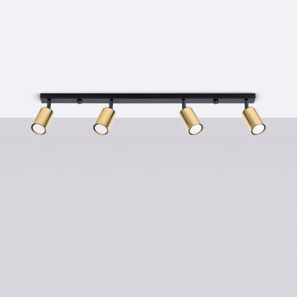 Φωτιστικό σποτ WINX 4xGU10/10W/230V μαύρο/χρυσαφί