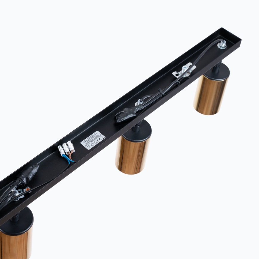 Φωτιστικό σποτ WINX 4xGU10/10W/230V μαύρο/χρυσαφί