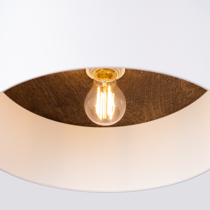 Φωτιστικό οροφής TELESTO 1xE27/15W/230V διάμετρος 35 cm λευκό/καφέ