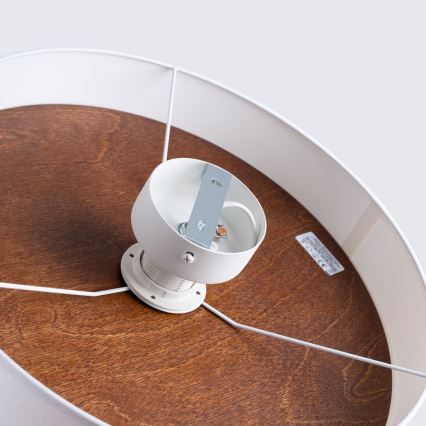 Φωτιστικό οροφής TELESTO 1xE27/15W/230V διάμετρος 35 cm λευκό/καφέ