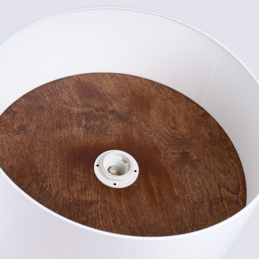 Φωτιστικό οροφής TELESTO 1xE27/15W/230V διάμετρος 35 cm λευκό/καφέ