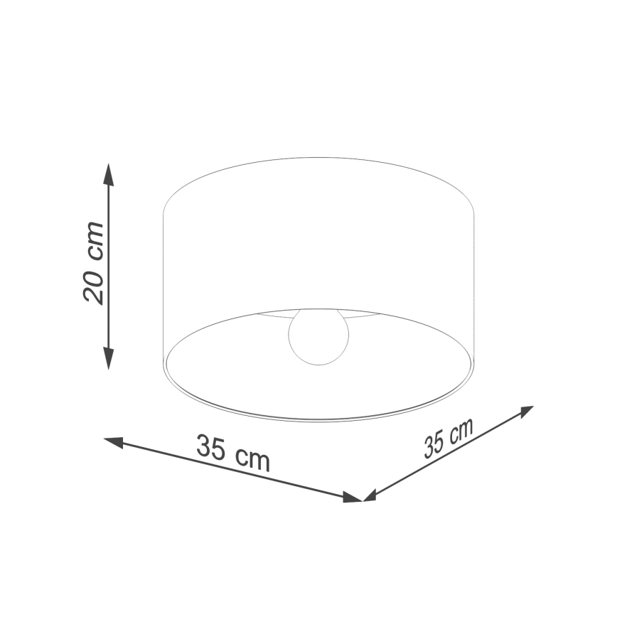 Φωτιστικό οροφής TELESTO 1xE27/15W/230V διάμετρος 35 cm λευκό/καφέ