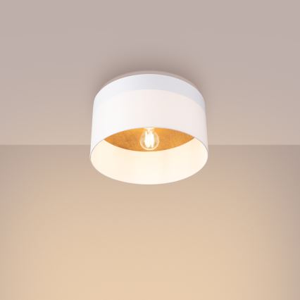 Φωτιστικό οροφής TELESTO 1xE27/15W/230V διάμετρος 35 cm λευκό/μπεζ