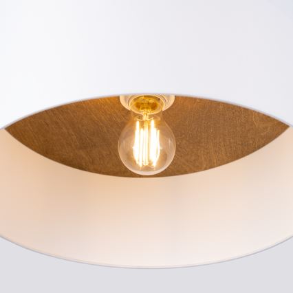 Φωτιστικό οροφής TELESTO 1xE27/15W/230V διάμετρος 35 cm λευκό/μπεζ