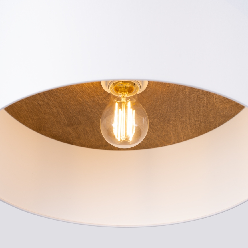 Φωτιστικό οροφής TELESTO 1xE27/15W/230V διάμετρος 35 cm λευκό/μπεζ