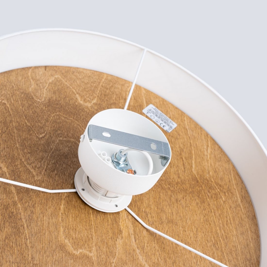 Φωτιστικό οροφής TELESTO 1xE27/15W/230V διάμετρος 35 cm λευκό/μπεζ