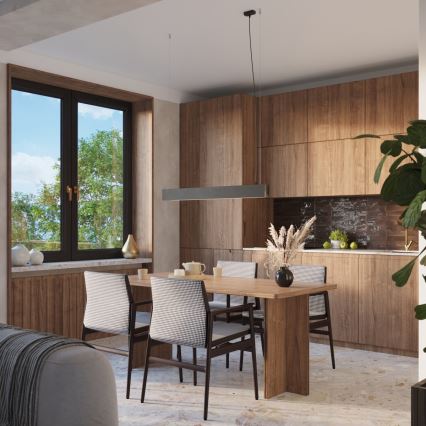  Κρεμαστό φωτιστικό οροφής LED SPARK 1xG13/8,5W/230V μαύρο