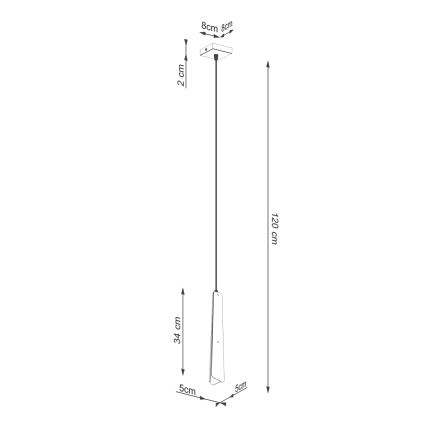 Κρεμαστό φωτιστικό οροφής PRYSM 1xG9/8W/230V λευκό