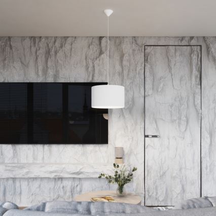 Κρεμαστό φωτιστικό οροφής NOVA 1xE27/15W/230V διάμετρος 30 cm λευκό