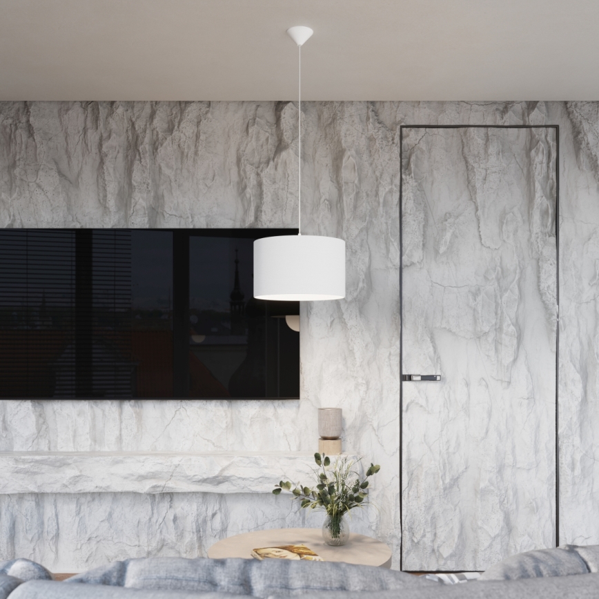 Κρεμαστό φωτιστικό οροφής NOVA 1xE27/15W/230V διάμετρος 30 cm λευκό