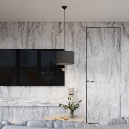 Κρεμαστό φωτιστικό οροφής NOVA 1xE27/15W/230V διάμετρος 30 cm μαύρο