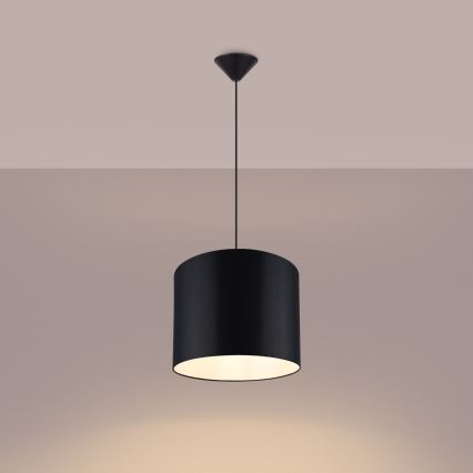 Κρεμαστό φωτιστικό οροφής NOVA 1xE27/15W/230V διάμετρος 30 cm μαύρο