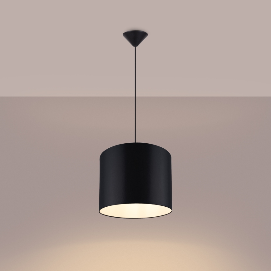 Κρεμαστό φωτιστικό οροφής NOVA 1xE27/15W/230V διάμετρος 30 cm μαύρο