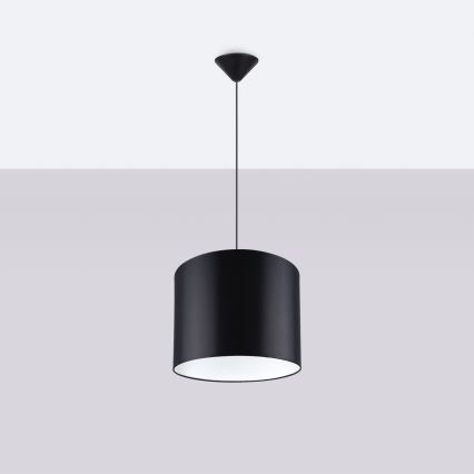 Κρεμαστό φωτιστικό οροφής NOVA 1xE27/15W/230V διάμετρος 30 cm μαύρο