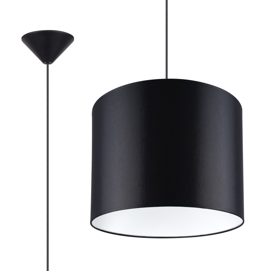 Κρεμαστό φωτιστικό οροφής NOVA 1xE27/15W/230V διάμετρος 30 cm μαύρο