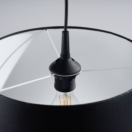 Κρεμαστό φωτιστικό οροφής NOVA 1xE27/15W/230V διάμετρος 30 cm μαύρο