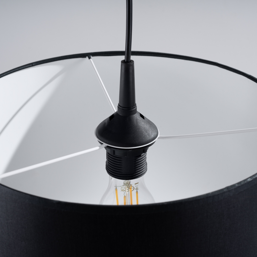Κρεμαστό φωτιστικό οροφής NOVA 1xE27/15W/230V διάμετρος 30 cm μαύρο