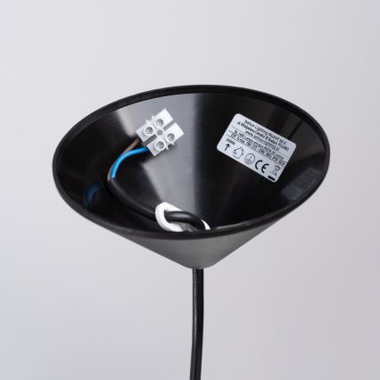 Κρεμαστό φωτιστικό οροφής NOVA 1xE27/15W/230V διάμετρος 30 cm μαύρο