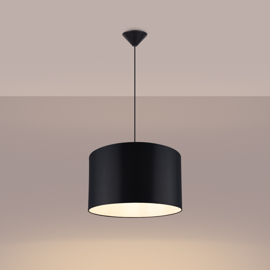 Κρεμαστό φωτιστικό οροφής NOVA 1xE27/15W/230V διάμετρος 40 cm μαύρο