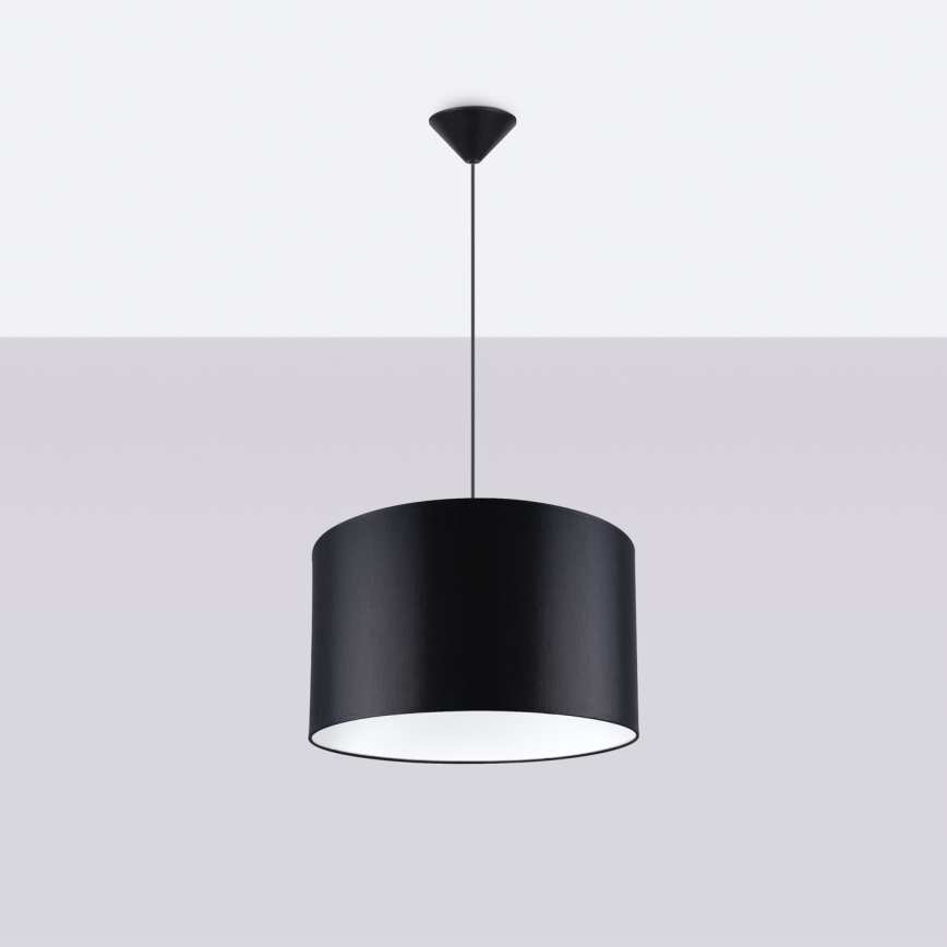 Κρεμαστό φωτιστικό οροφής NOVA 1xE27/15W/230V διάμετρος 40 cm μαύρο