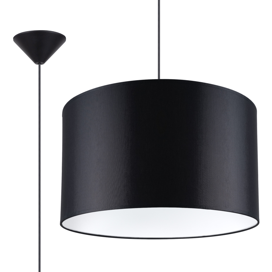 Κρεμαστό φωτιστικό οροφής NOVA 1xE27/15W/230V διάμετρος 40 cm μαύρο