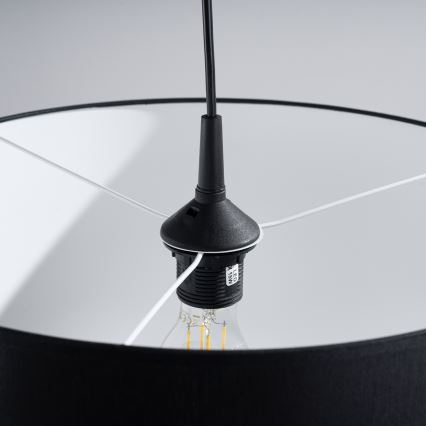 Κρεμαστό φωτιστικό οροφής NOVA 1xE27/15W/230V διάμετρος 40 cm μαύρο