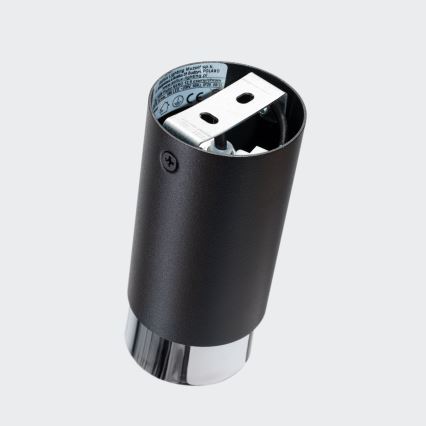 Φωτιστικό σποτ NERO 1xGU10/10W/230V 12,5 cm μαύρο/γυαλιστερό χρώμιο