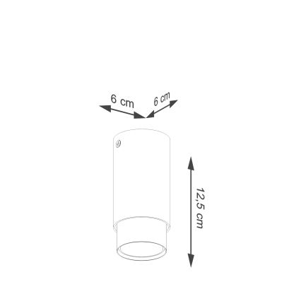 Φωτιστικό σποτ NERO 1xGU10/10W/230V 12,5 cm μαύρο/γυαλιστερό χρώμιο