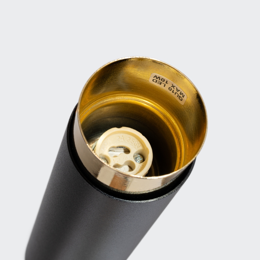 Φωτιστικό σποτ NERO 1xGU10/10W/230V 12,5 cm μαύρο/χρυσό