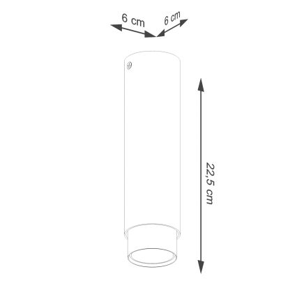 Φωτιστικό σποτ NERO 1xGU10/10W/230V 22,5 cm μαύρο/χρυσό