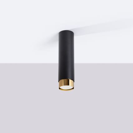 Φωτιστικό σποτ NERO 1xGU10/10W/230V 22,5 cm μαύρο/χρυσό