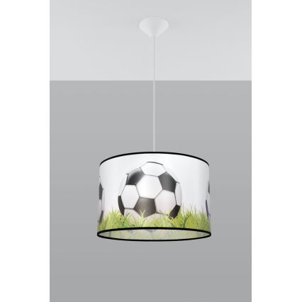 Παιδικό κρεμαστό φωτιστικό οροφής FOOTBALL 1xE27/15W/230V διάμετρος 40 cm ποδόσφαιρο