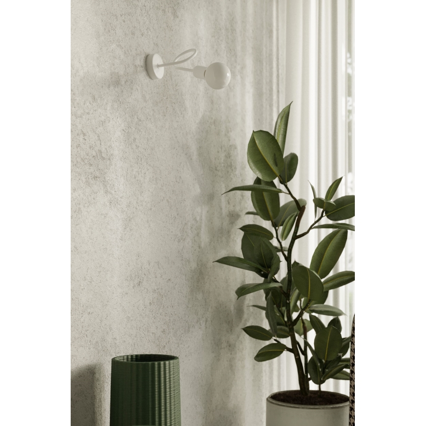 Λάμπα τοίχου LOOP 1xE27/15W/230V λευκό