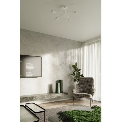 Λάμπα τοίχου LOOP 1xE27/15W/230V λευκό