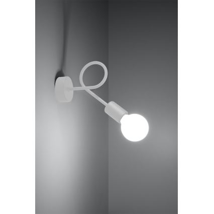 Λάμπα τοίχου LOOP 1xE27/15W/230V λευκό