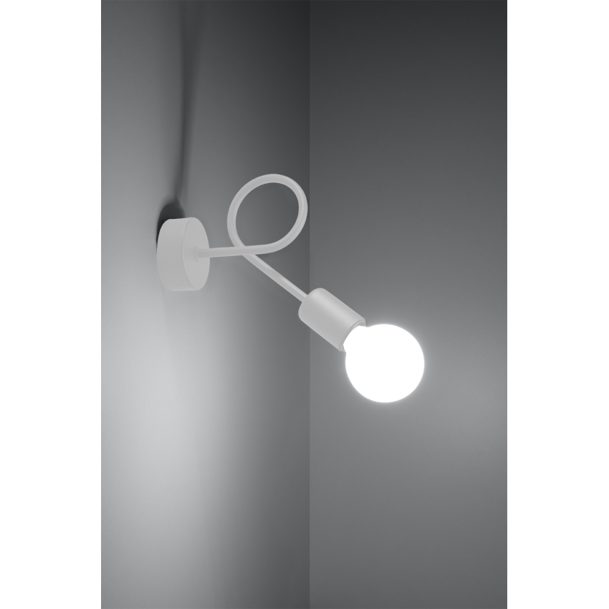 Λάμπα τοίχου LOOP 1xE27/15W/230V λευκό