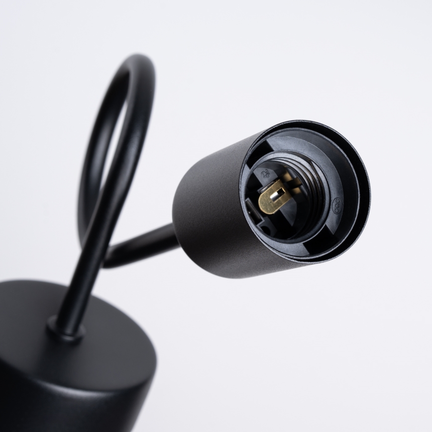 Λάμπα τοίχου LOOP 1xE27/15W/230V μαύρο