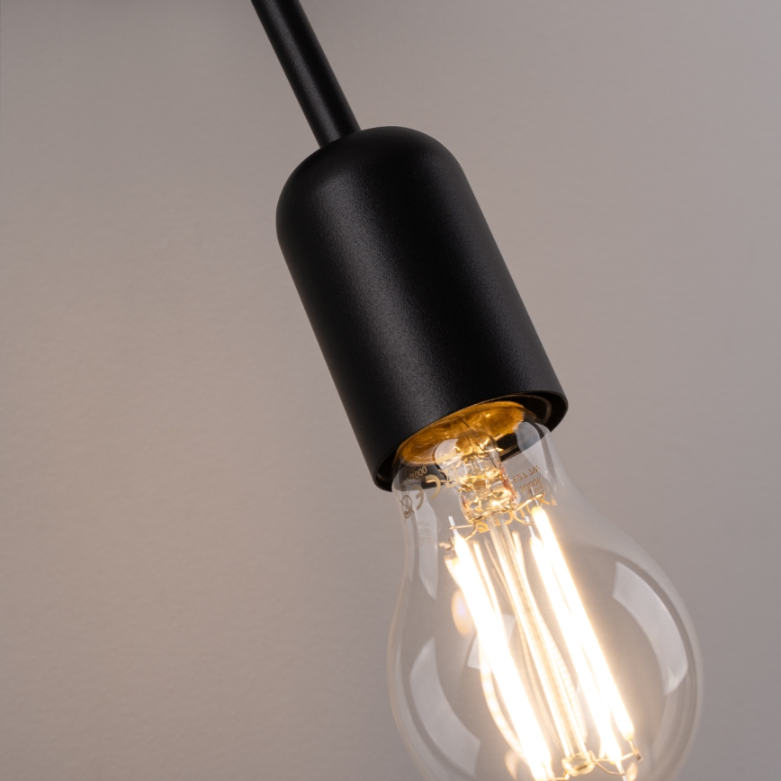 Λάμπα τοίχου LOOP 1xE27/15W/230V μαύρο