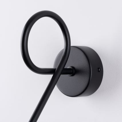 Λάμπα τοίχου LOOP 1xE27/15W/230V μαύρο