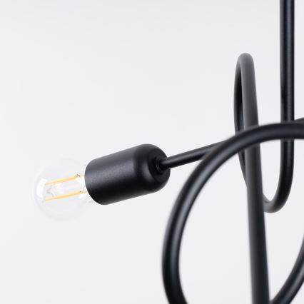 Πλαφονιέρα οροφής LOOP 3xE27/15W/230V μαύρο