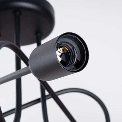 Πλαφονιέρα οροφής LOOP 3xE27/15W/230V μαύρο