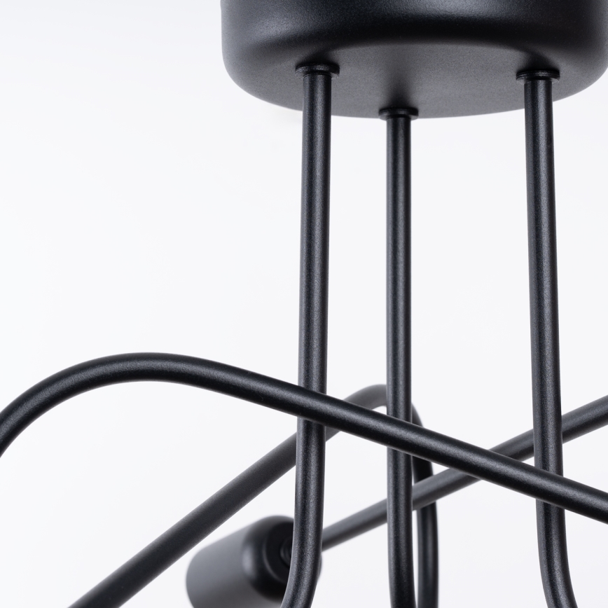 Πλαφονιέρα οροφής LOOP 3xE27/15W/230V μαύρο