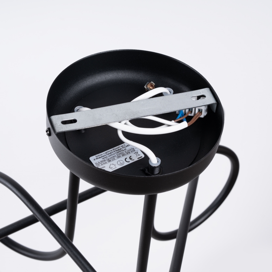 Πλαφονιέρα οροφής LOOP 3xE27/15W/230V μαύρο