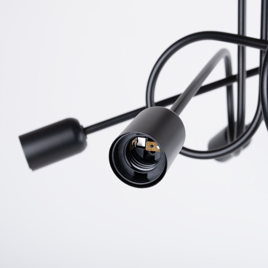 Πλαφονιέρα οροφής LOOP 5xE27/15W/230V μαύρο