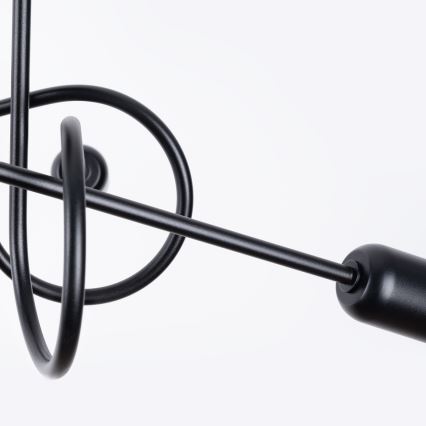 Πλαφονιέρα οροφής LOOP 5xE27/15W/230V μαύρο